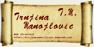 Trnjina Manojlović vizit kartica